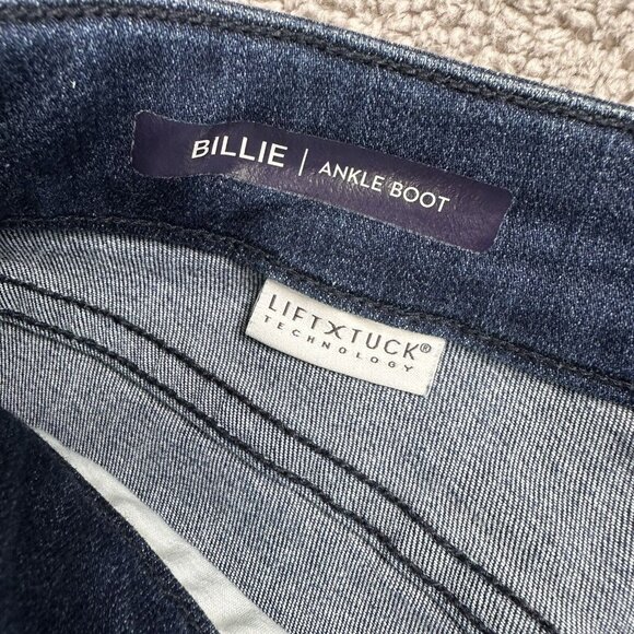 NYDJ Womens Billie Ankle Boot Denim Jeans Lift Tuck Tech Stretch Fray Hem Size 2 - Picture 8 of 10